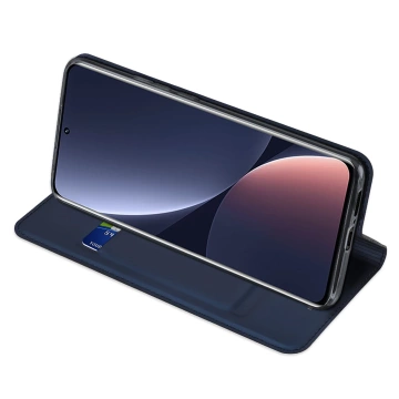 Dux Ducis Skin Pro Hülle Xiaomi 13 Pro Hülle mit Flip Card Wallet Ständer blau