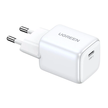 Síťová nabíječka Ugreen Nexode mini GaN 20W USB-C PD 3.0 / QC 4.0 – bílá