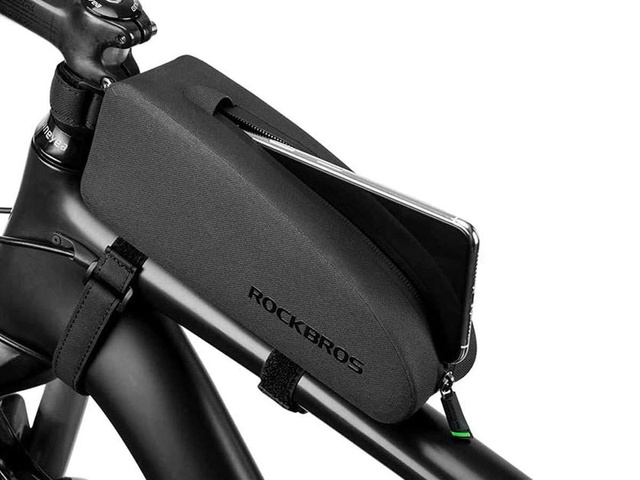 Vodotěsné pouzdro, taška, brašna na kolo na rámu RockBros AS-019-1 Black