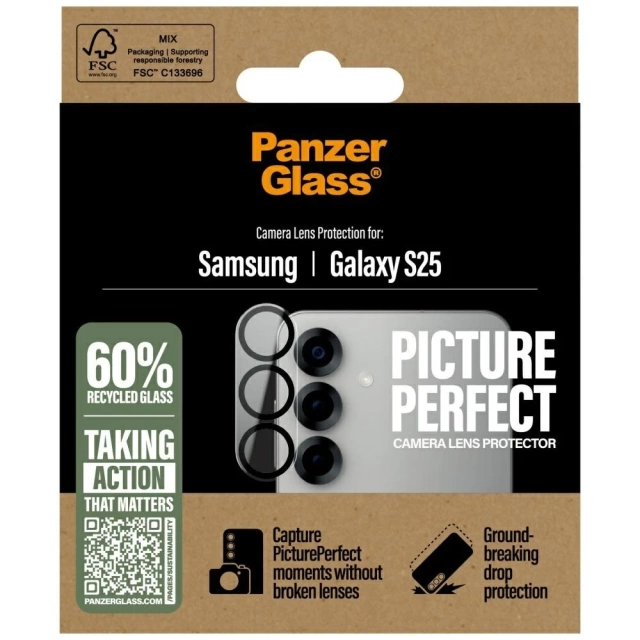 Загартоване скло для об'єктива камери PanzerGlass PicturePerfect для Samsung Galaxy S25