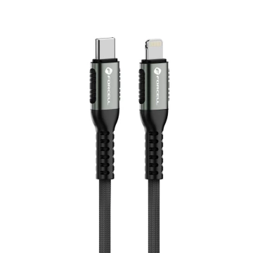 Кабель USB-C 27 Вт 2 м Forcell Lightning PD нейлоновий для ноутбуків, ПК, смартфонів