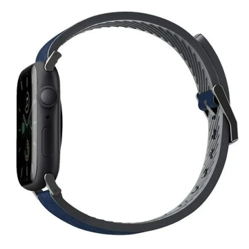 Hodinky pre inteligentné hodinky UNIQ Straden do Apple Watch Series 4/5/6/7/8/SE/SE2/Ultra 42/44/45mm kožený hybridný remienok niebieski/modrý