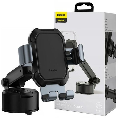 Baseus Tank gravitational phone holder for the glass board Black
