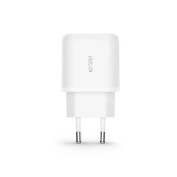 C20W 2-PORTOVÁ SÍŤOVÁ NABÍJEČKA PD20W/QC3.0 LIGHTNING KABEL BÍLÝ