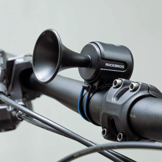 Rockbros 34210002001 elektronický zvonek na kolo - černý