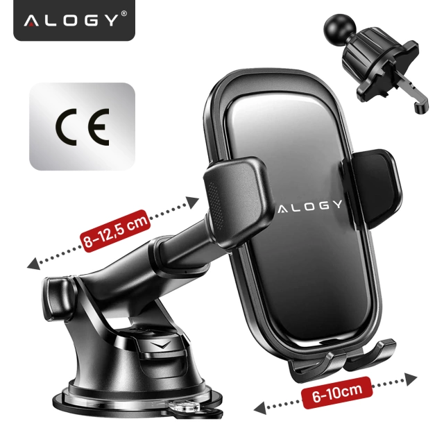 Autotelefonhalter, Fenster, Kühlergrill, Cockpit, Armaturenbrett, Auto, Auto, für 7-Zoll-Telefon Alogy 3in1 Black Organizer