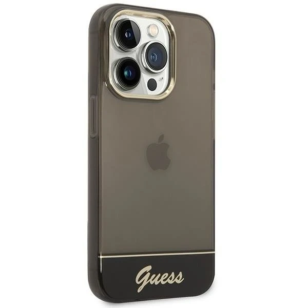 Etui Guess GUHCP14LHGCOK für Apple iPhone 14 Pro 6,1" Czarny/Black Hardcase Durchscheinend