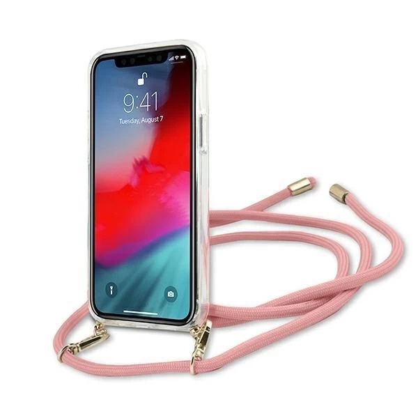 Guess GUHCP12SCRTVSPI iPhone 12 mini 5,4 "pink / pink Hardcase Script Vintage