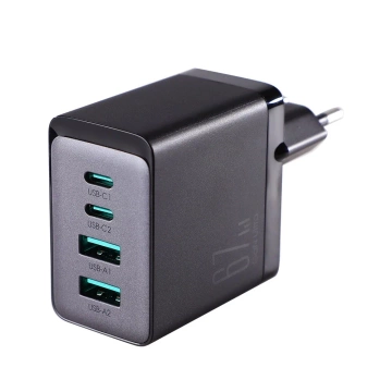 Joyroom TCG02 GaN 67W - Fast Charger 2x USB-C 2x USB-A Cable 100W
