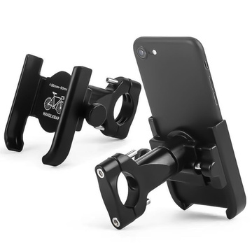 Велотримач Alogy Metal Bike Holder для телефону на кермо велосипеда і самоката Black