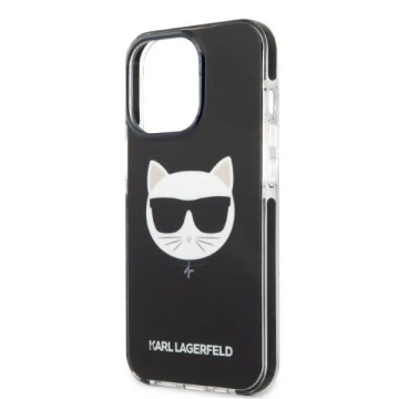 Karl Lagerfeld KLHCP13LTPECK protective phone case for Apple iPhone 13 Pro / 13 6.1" hardcase black/black Choupette Head
