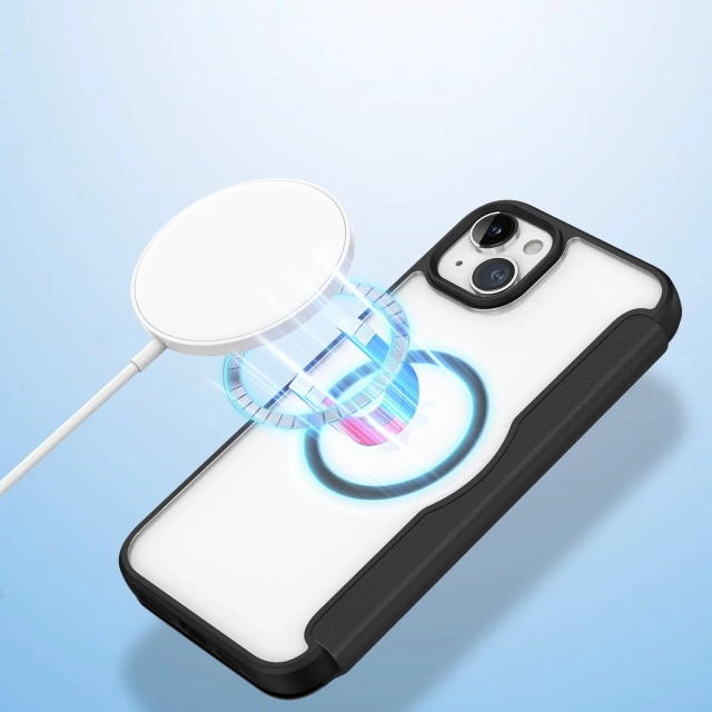 Dux Ducis Skin X Pro Case pro Apple iPhone 15 Magnetic MagSafe Flip Cover – černý