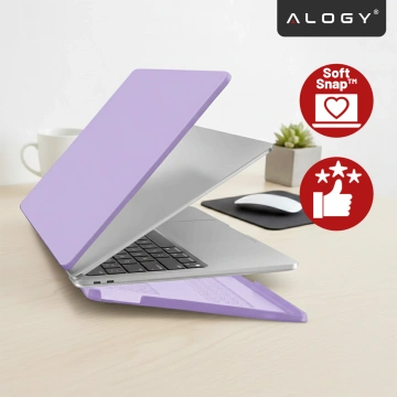 Case for Apple MacBook Air 13 / 13.3" 2018–2021 (M1 A2337/A2179/A1932) – Flexible, Matte Protective Case, Lightweight and Resistant – Alogy AirGuard™ Purple