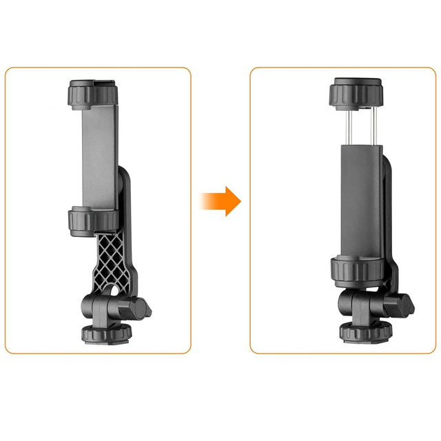 Camera camcorder tripod adapter holder 1/4 thread universal swivel selfie Black Mini tripod