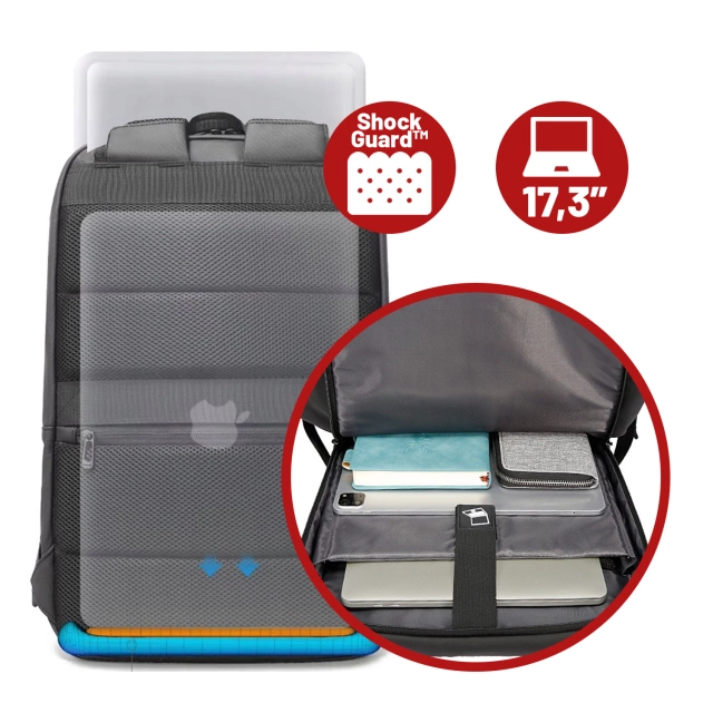 Водонепроникний рюкзак Bange для ноутбука 15.6", city traveler, 45х30х16 см, для роботи, літака, чоловічий, жіночий, з USB портом Чорний