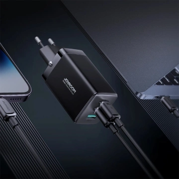 Joyroom TCG01 GaN 65W - Швидкий зарядний пристрій 2× USB-C Кабель USB-A 100W