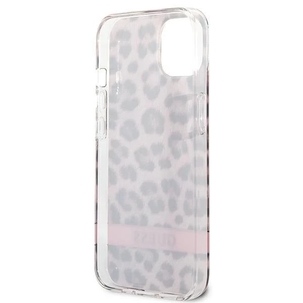 Guess GUHCP13SHSLEOP iPhone 13 mini 5,4" růžové / růžové pevné pouzdro Leopard