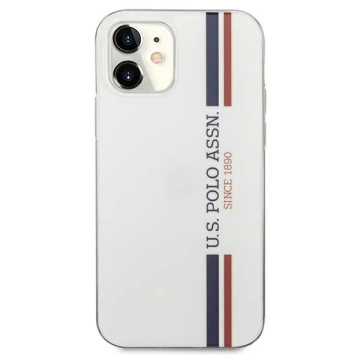Puzdro na telefón US Polo Tricolor Collection iPhone 12 mini 5,4". biela/biela