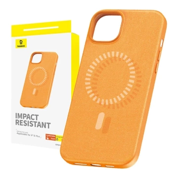 Baseus Fauxther Series Magnetic Phone Case for iPhone 15 Plus (Orange)