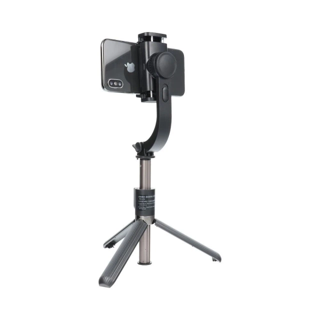 Selfie-Stick mit Bluetooth-Fernbedienung, Stativ, Gimbal-Stabilisator-Kit/Griff, Schwarz, SSTR-L08