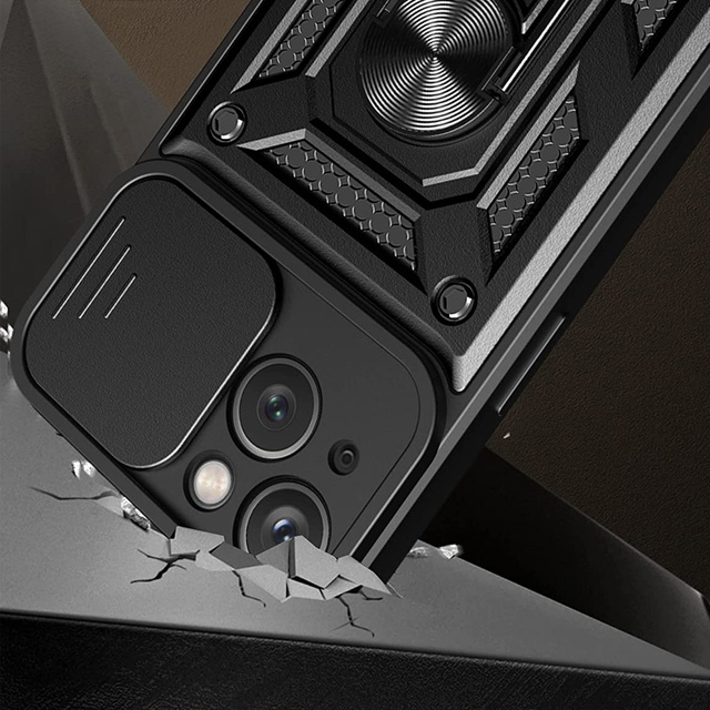 Pouzdro Alogy Camshield Stand Ring Case s krytem fotoaparátu pro Apple iPhone 14 Glass