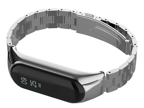 Náramok Alogy Stainless Steel pre Xiaomi Mi Band 5 Silver
