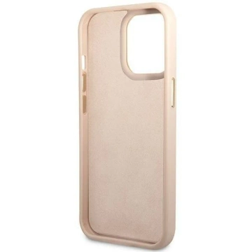 Etui Guess GUHCP14LHG4SHP pre Apple iPhone 14 Pro 6,1" ružové/ružové pevné puzdro 4G Vintage Gold Logo