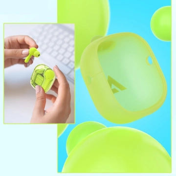 Bezdrátová sluchátka do uší Acefast TWS Bluetooth zelená (zelená T6 pro mládež)