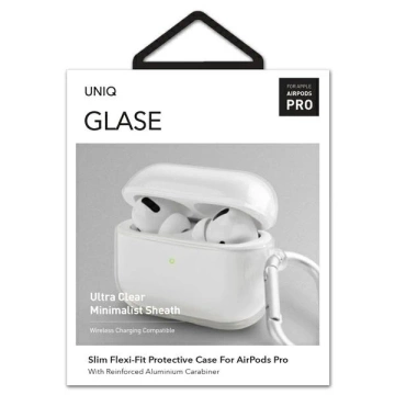 Захисний чохол для навушників UNIQ case Glase для Apple AirPods Pro прозорий