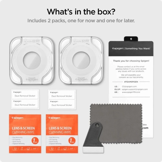 Spigen Glas.tr ”Ez-Fit” Tempered Glass 2-Pack for Samsung Galaxy Watch 6 Classic (47mm) Clear