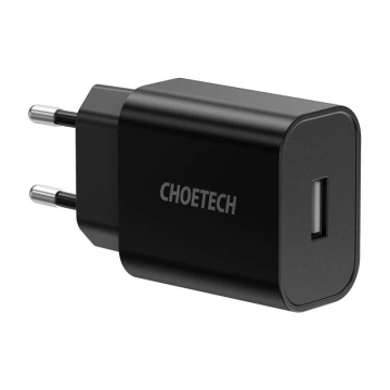 Зарядний пристрій Choetech Q5002 USB-A 12 Вт чорного кольору