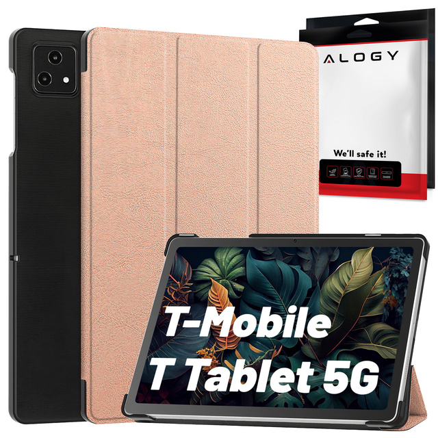 Etui do T-Mobile T Tablet 5G 10,36" obal na tablet Alogy Book Cover Case Rose Gold