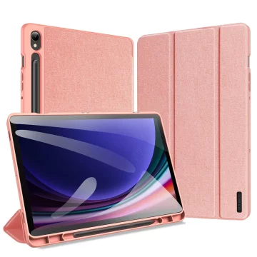 Dux Ducis Domo Hülle mit Ständer für Samsung Galaxy Tab S9 FE – Rosa