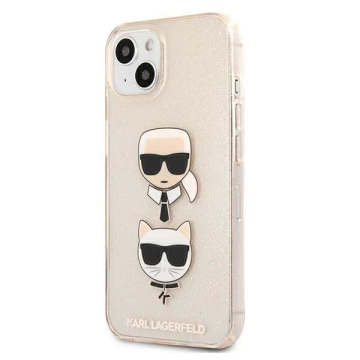 Karl Lagerfeld KLHCP13SKCTUGLGO iPhone 13 mini 5,4" zlatý/zlatý pevný obal Glitter Karl`s