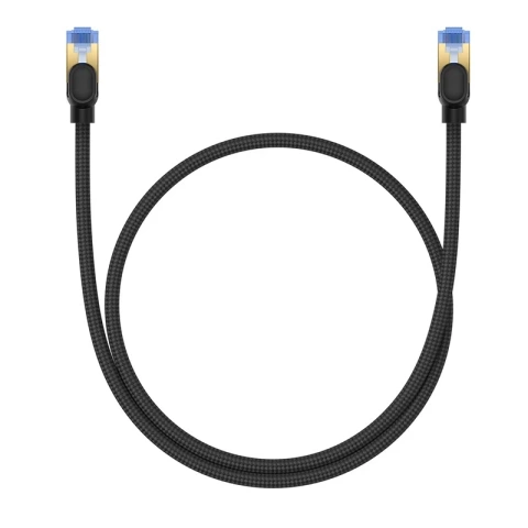 Baseus rychlý internetový kabel RJ45 cat.7 10Gbps 0,5m opletený černý