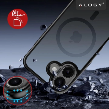 Чохол для Apple iPhone 16 Pro Max Alogy MagSafe Hybrid Matte Case Matte Cover with Lens Protection Black