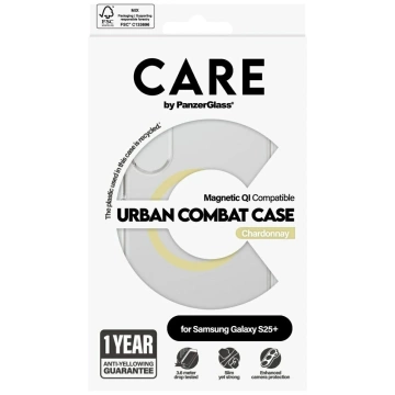 Puzdro na Samsung Galaxy S25 CARE od PanzerGlass Flagship Urban Combat Clear