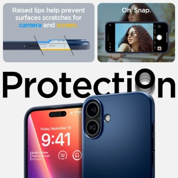 Чохол Spigen Thin Fit Mag MagSafe для iPhone 16 Темно-синій