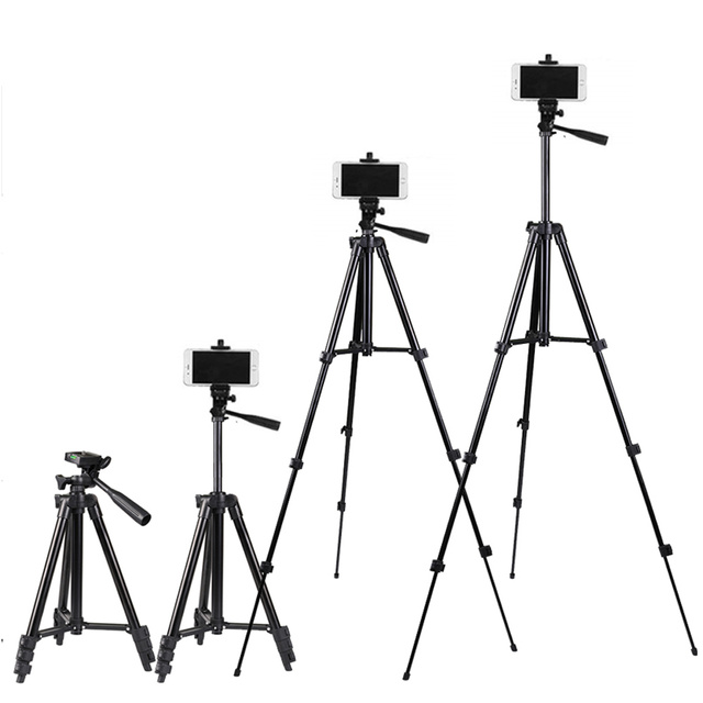 Univerzálny statív Alogy Tripod držiak na telefón 1/4 stojan pre GoPro kamery s Bluetooth diaľkovým ovládaním, puzdro Black