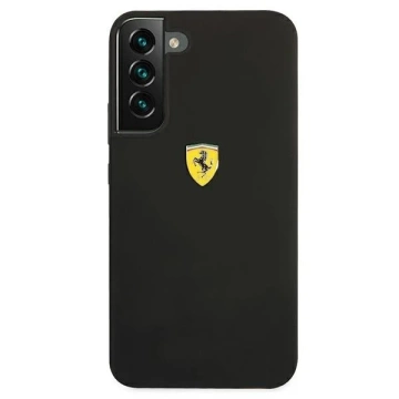 Pevné puzdro Etui Ferrari FESSIHCS22MBK do Galaxy S22 S906 On Track Silikónové čierne/čierne