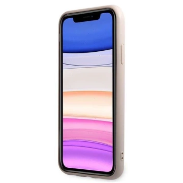 Etui Guess GUHCN61G4GLPI na iPhone 11 6,1" / Xr pevný obal 4G Stripe Collection