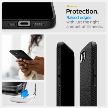 Чохол для iPhone 16e Spigen Liquid Air Matte Black