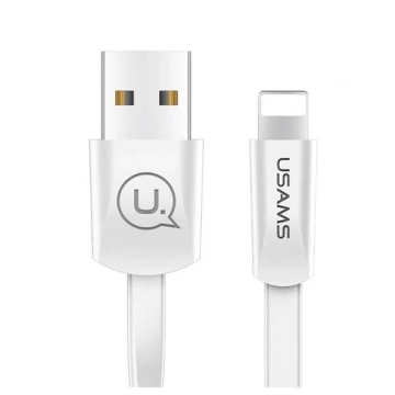 USAMS U2 Lightning Flachkabel 1,2m weiß