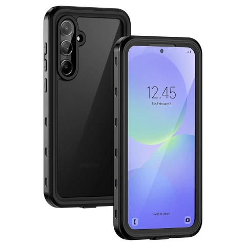 Vodotesné puzdro pre Samsung Galaxy A36 5G / A56 5G Alogy HydroArmor™ IP68 s priehľadnou zadnou stranou, 360° pancierované puzdro