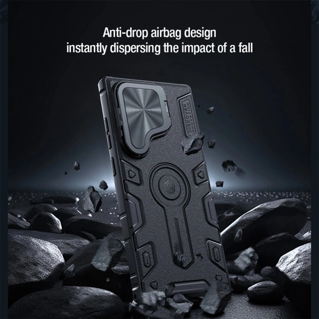 Puzdro Nillkin CamShield Armor Prop Case pre Samsung Galaxy S24 Ultra - čierne