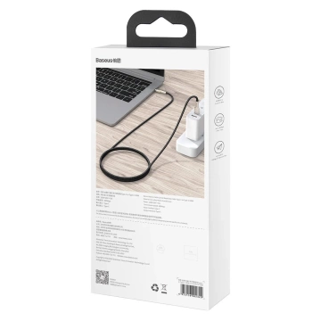 Kábel Baseus Cafule USB-C na USB-C, 100 W, 1 m (čierny)
