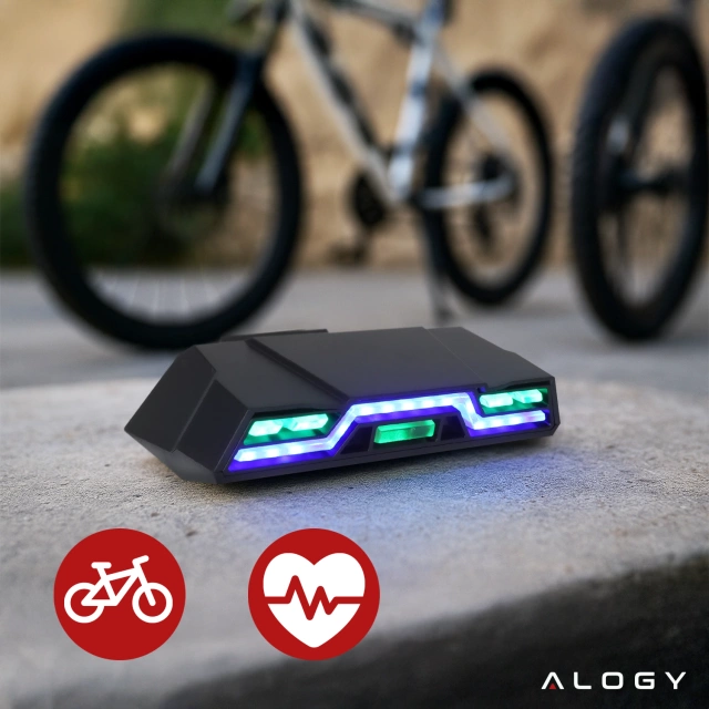 Bicycle rear light for the rear of the bike LED lighting rear light red aluminum waterproof IPX4 50lm Alogy