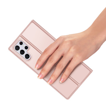 Захисний фліп-чохол Dux Ducis Skin Pro для Samsung Galaxy S22 Ultra Pink
