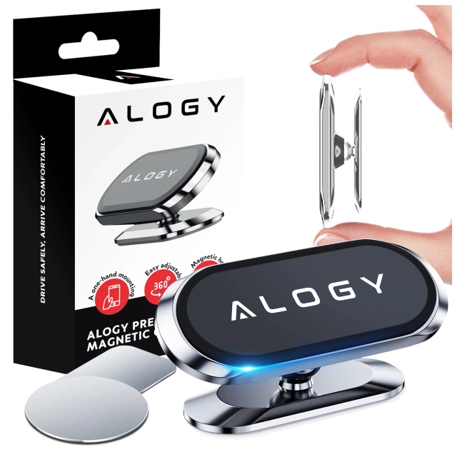 Alogy Magnetic Car Holder Universal for Phone on the Cockpit for the Board Black