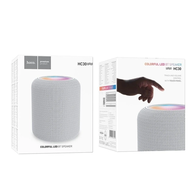 HOCO HC30 Bluetooth Speaker 5W RGB LED Gray Portable